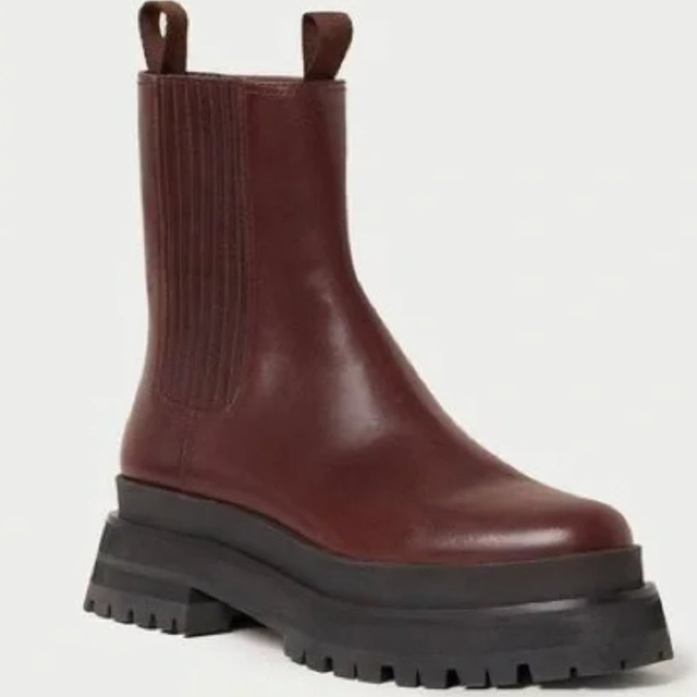 LOEFFLER RANDALL Toni Platform Chelsea Boots - Espresso